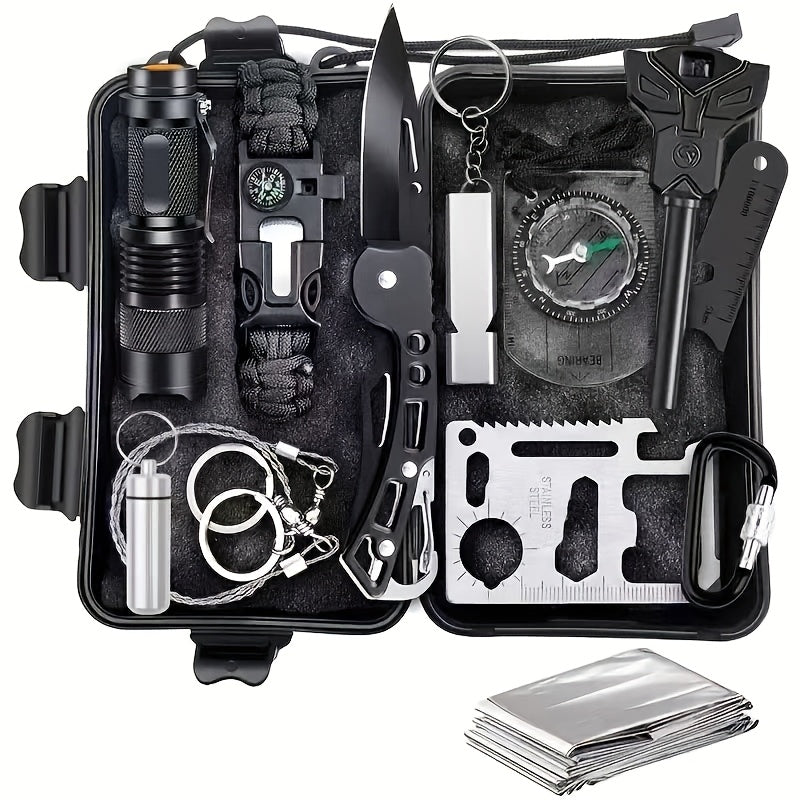 28-in-1 Survival Kit Tactical Knife Set & Outdoor Tools for Men – Camping, Hunting, Fishing, Hiking Gear | Father's Day Gift for Dad Husband Boyfriend