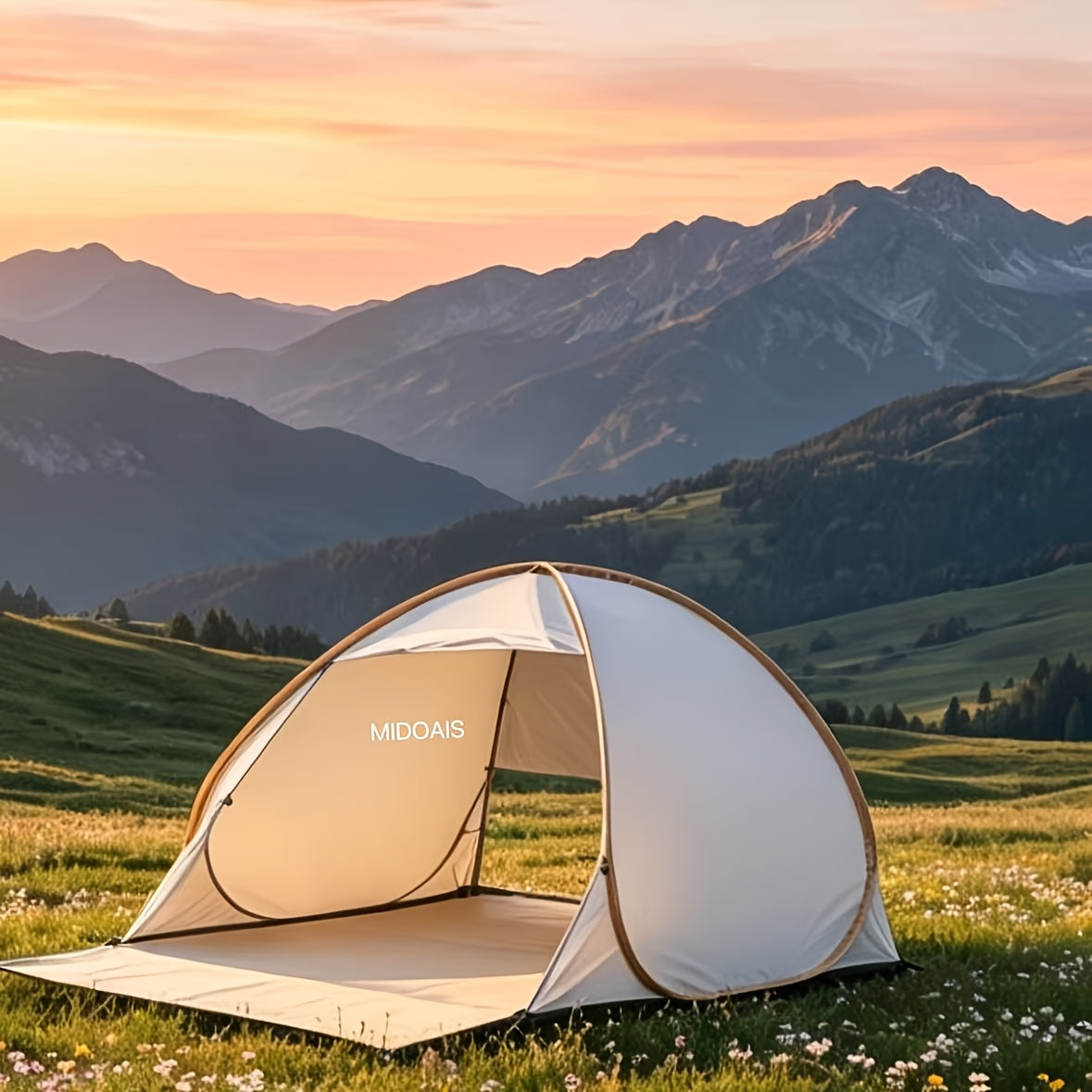 Pop Up Camping Tent 2-3 Person Instant Setup – Portable Sun Shade Shelter with Storage Bag, Foldable Outdoor Canopy for Camping Backyard Garden Beach Hiking Leisure