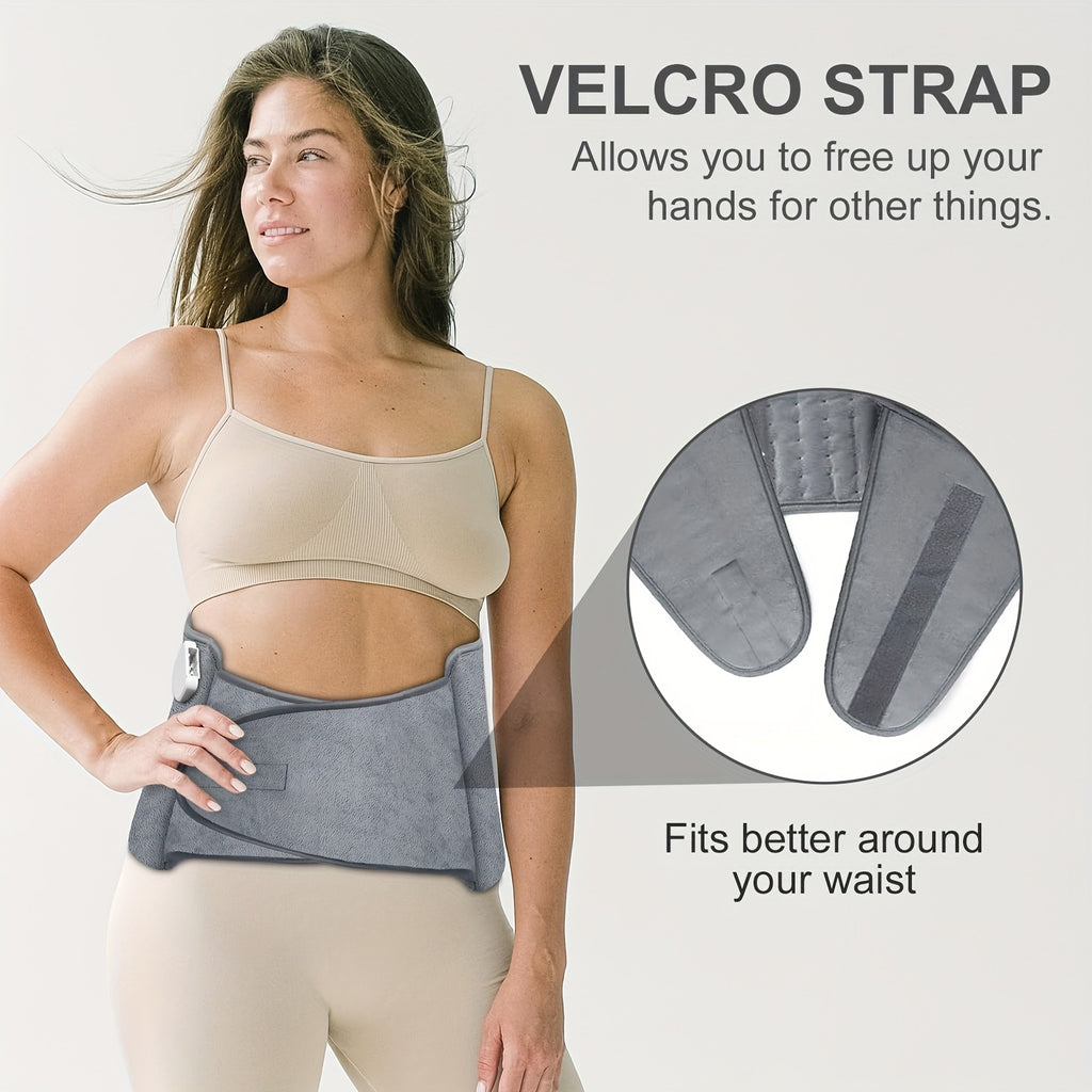 Heating Belt for Back Pain Relief Electric 12x24 Heated Waist Wrap – 6 Levels 4 Timers 6-Hour Auto Shutoff for Men Women Cramps Muscle Soreness