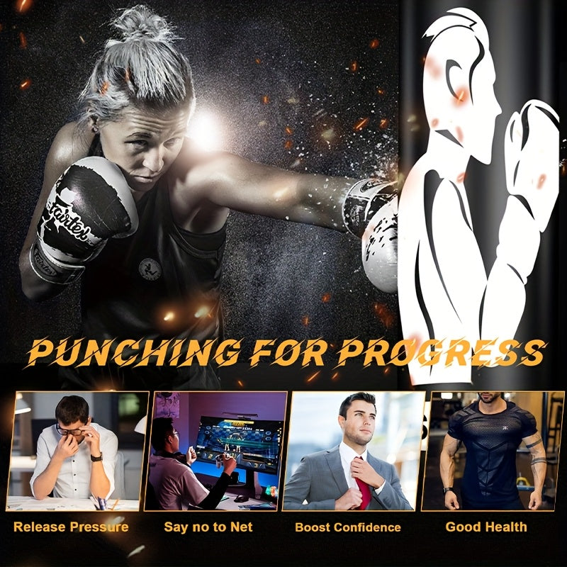 Freestanding Punching Bag with Stand 70 Inch Heavy Boxing Bag with Boxing Gloves Electric Air Pump Inflatable Training Bag for Adults Men Women Teens MMA Muay Thai Fitness Home Gym