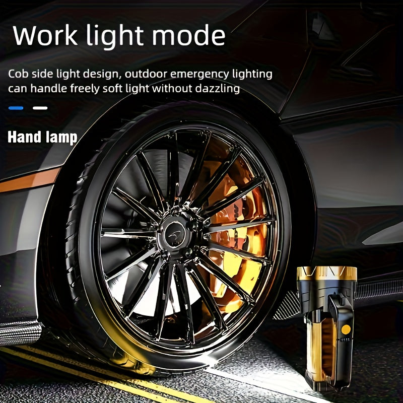 2000 Lumen Rechargeable Flashlight with Zoom – USB Zoomable LED Torch 2400mAh 3 Modes High Power for Camping Fishing Hiking Hunting Emergency Outdoor