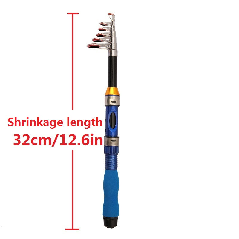 Telescopic Pen Fishing Rod Reel Combo Collapsible Pocket Mini Spinning Pole 39-90 Inch Portable Travel Camping Hiking Bass Trout Freshwater Saltwater Beginners Kids