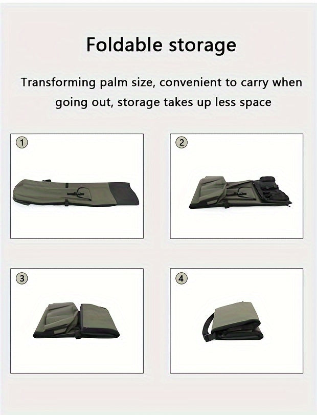 Fishing Rod Bag Large Capacity Foldable Multifunctional Gear Carrier Case with Two Lead Weights Durable Freshwater Saltwater Rod Holder Handbag Fishing Gift
