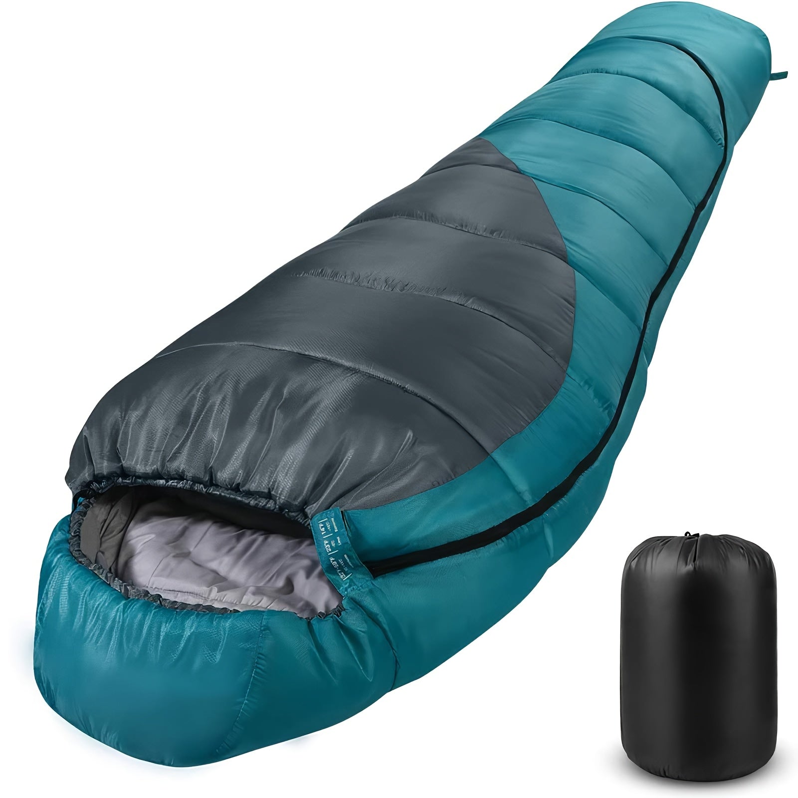 Mummy Sleeping Bag 15-45°F 3-4 Season Cold Weather Ripstop Shell Synthetic Fill Anti-Snag Zipper Lightweight Washable for Backpacking Camping Hiking Adults Up to 6ft