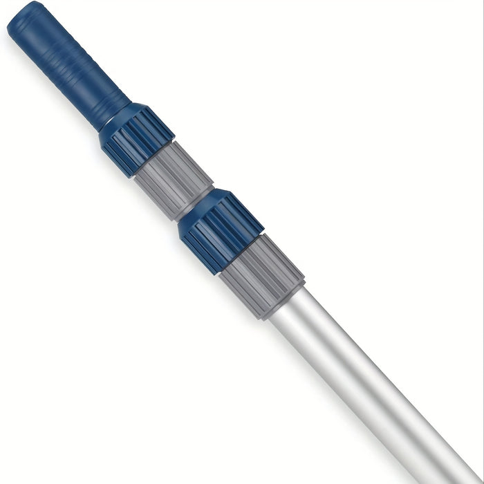 16ft Telescopic Pool Pole Heavy Duty Aluminum – Double Lock Adjustable Non-Slip Grip for Pool Cleaning Skimming Vacuuming Brushing Above Ground In-Ground Pools