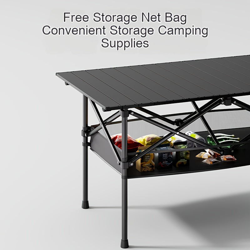 Portable Camping Picnic Table with Carry Bag – Foldable Roll-Up Outdoor Table for Beach, Backyard, Barbecue, Patio & Picnic