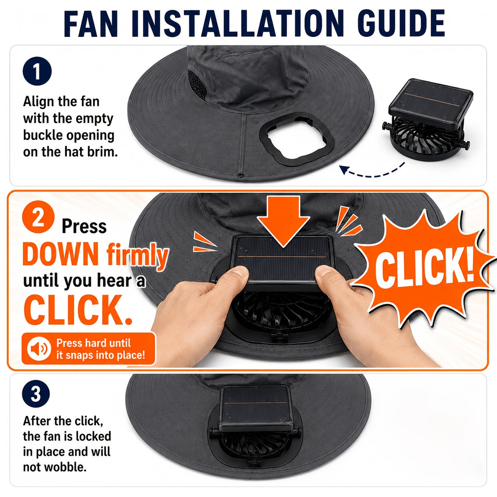 Wide Brim Outdoor Hat Solar Fan USB Rechargeable - Lightweight Sun Hat for Fishing Hiking Mountain Climbing, With or Without Fan, Black Khaki Grey Camo
