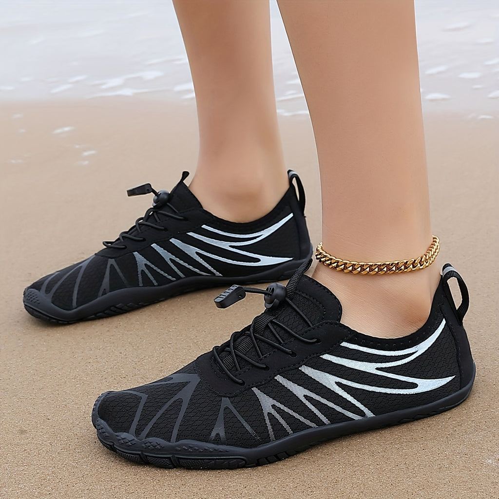 Women's Quick-Drying Water Shoes – Lightweight Slip-On Aqua Barefoot Beach Shoes for Pool, Surfing, Walking, Yoga & Swimming | Breathable Fabric, Rubber Sole (US 5-12.5)