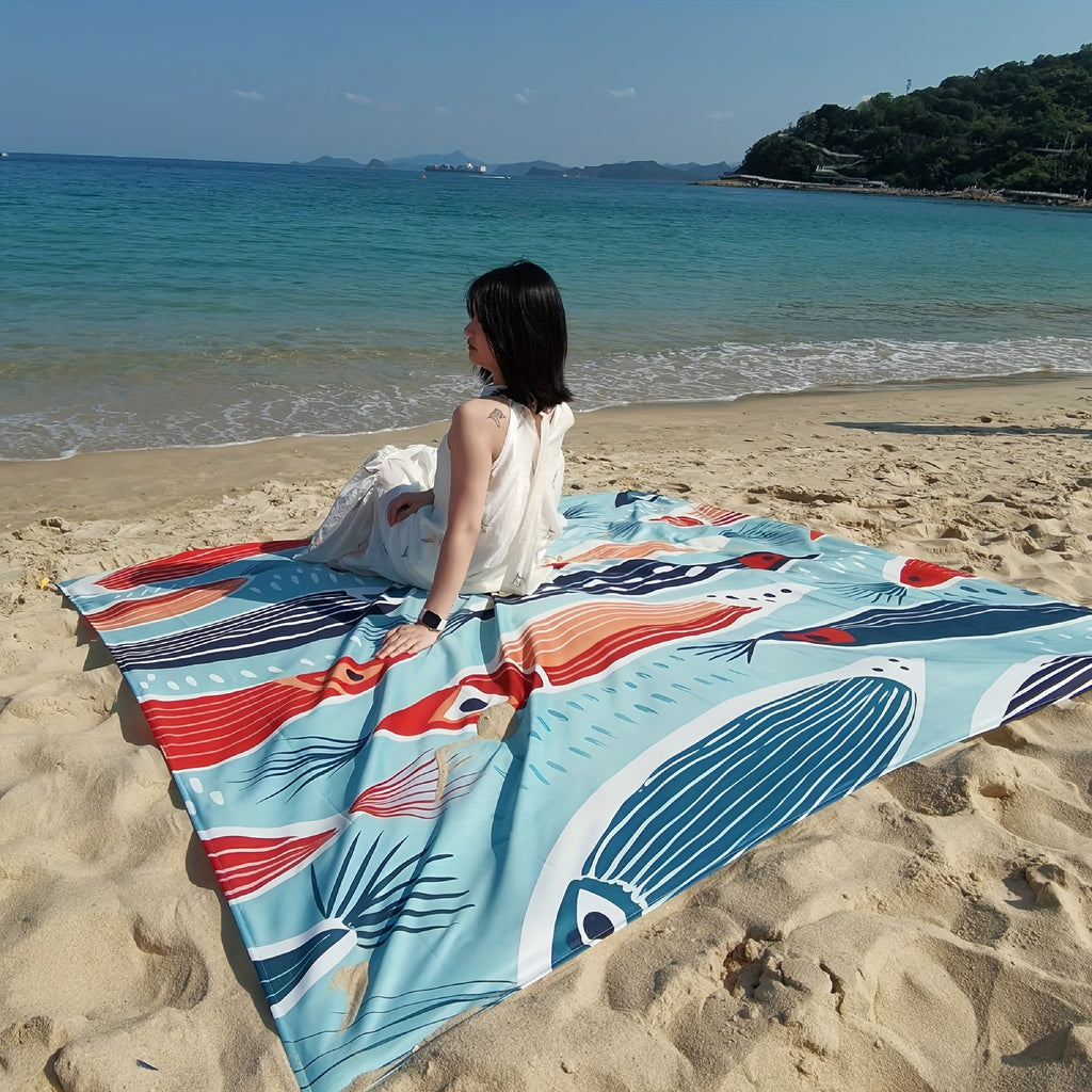Sand-Free Beach Blanket Oversized – Quick-Dry Lightweight Sandproof Mat for Beach, Camping, Picnic & Travel | Fits 2–10 Adults | Multiple Styles & Sizes
