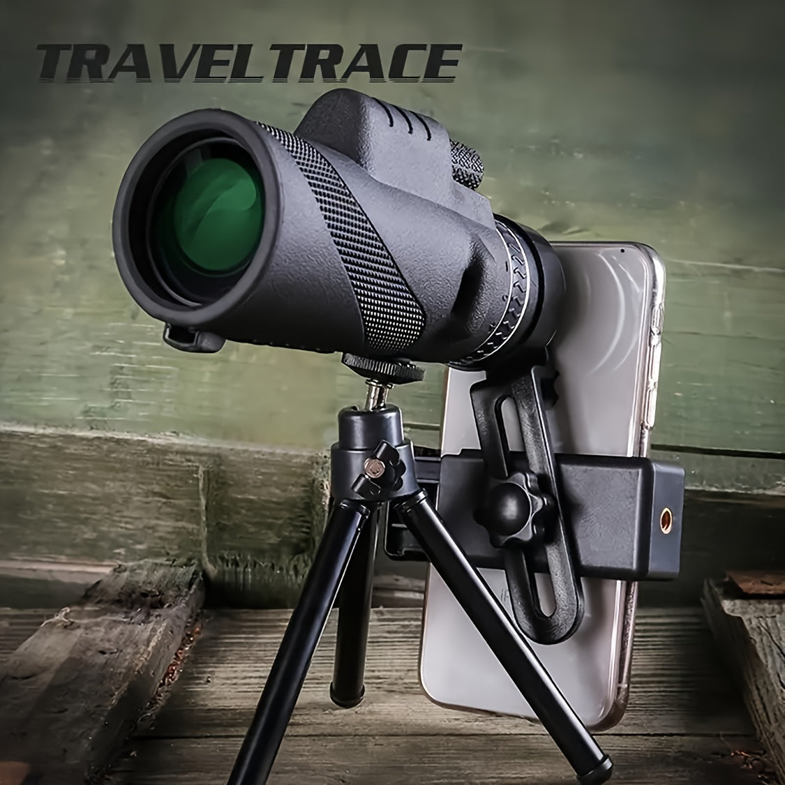 10x42 Monocular Telescope with Phone Adapter & Tripod HD FMC Lens Compact Portable Scope for Bird Watching Wildlife Hiking Camping Concerts Sports