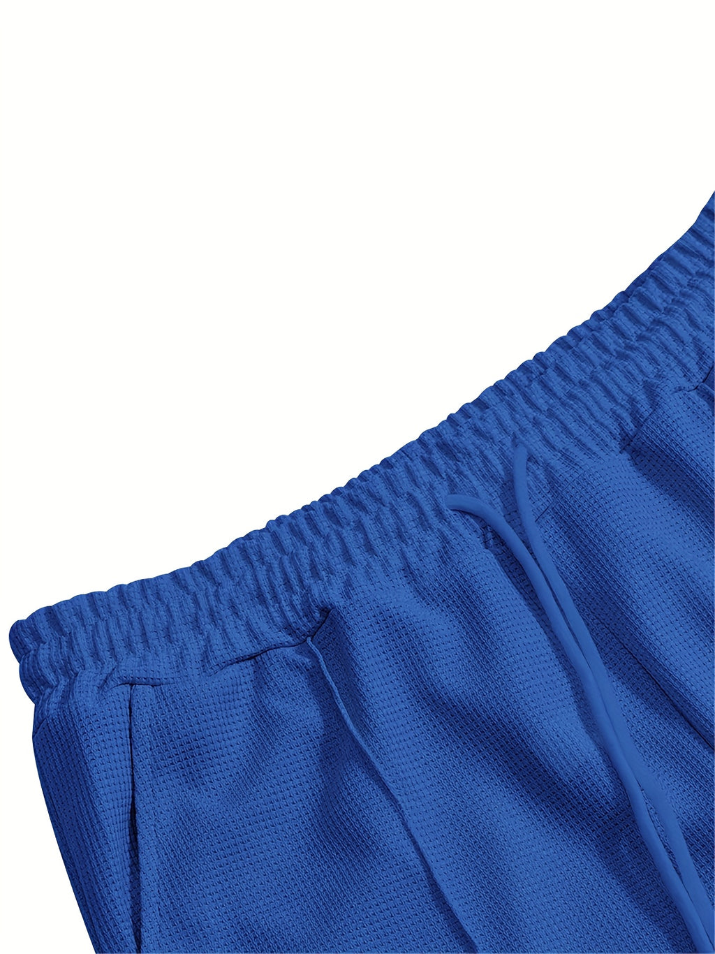 Men's Waffle Knit 2-Piece Set Long Sleeve & Jogger Pants – Breathable Matching Tracksuit for Gym, Casual & Outdoor Wear, Sizes M-XXXL, 4 Colors