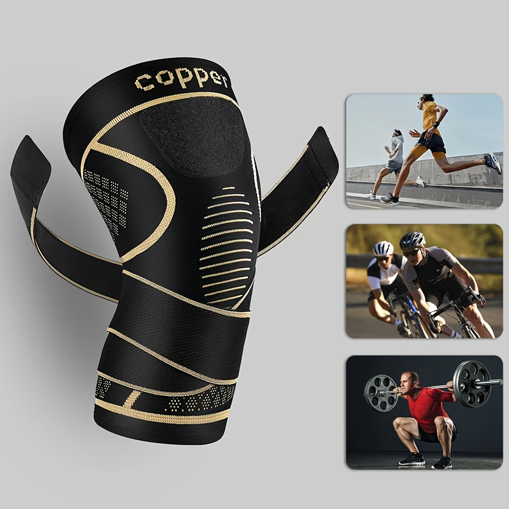 Copper Fiber Compression Sleeve 2 Pack – Elastic Breathable Knee & Elbow Pads for Cycling, Running, Hiking, Fitness & Ball Sports, Closed-Type Joint Support, Sizes S-XL