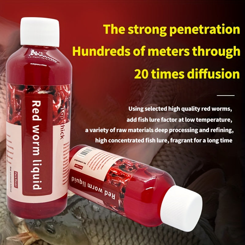 Fishing Liquid Attractant 100ml Red Worm Bait Formula Fish Scent Lure for Trout Carp Bass Cod Freshwater Saltwater Fishing Accessories