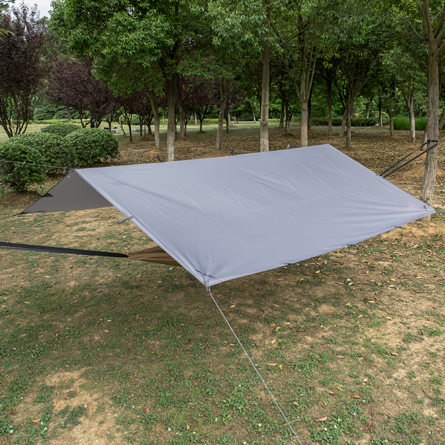 Waterproof Camping Tarp Canopy 4 Person – UV Protection Alloy Poles Portable Foldable Rain Fly Awning for Hiking Backpacking Survival Outdoor, Multiple Colors & Sizes