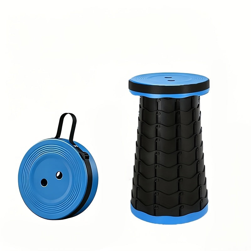 Portable Folding Telescopic Stool 400 Lbs Capacity – Lightweight Foldable Seat for Outdoor Camping Fishing Hiking Indoor Kitchen Use