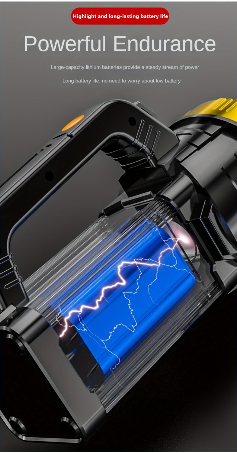 2000 Lumen Rechargeable Flashlight with Zoom – USB Zoomable LED Torch 2400mAh 3 Modes High Power for Camping Fishing Hiking Hunting Emergency Outdoor