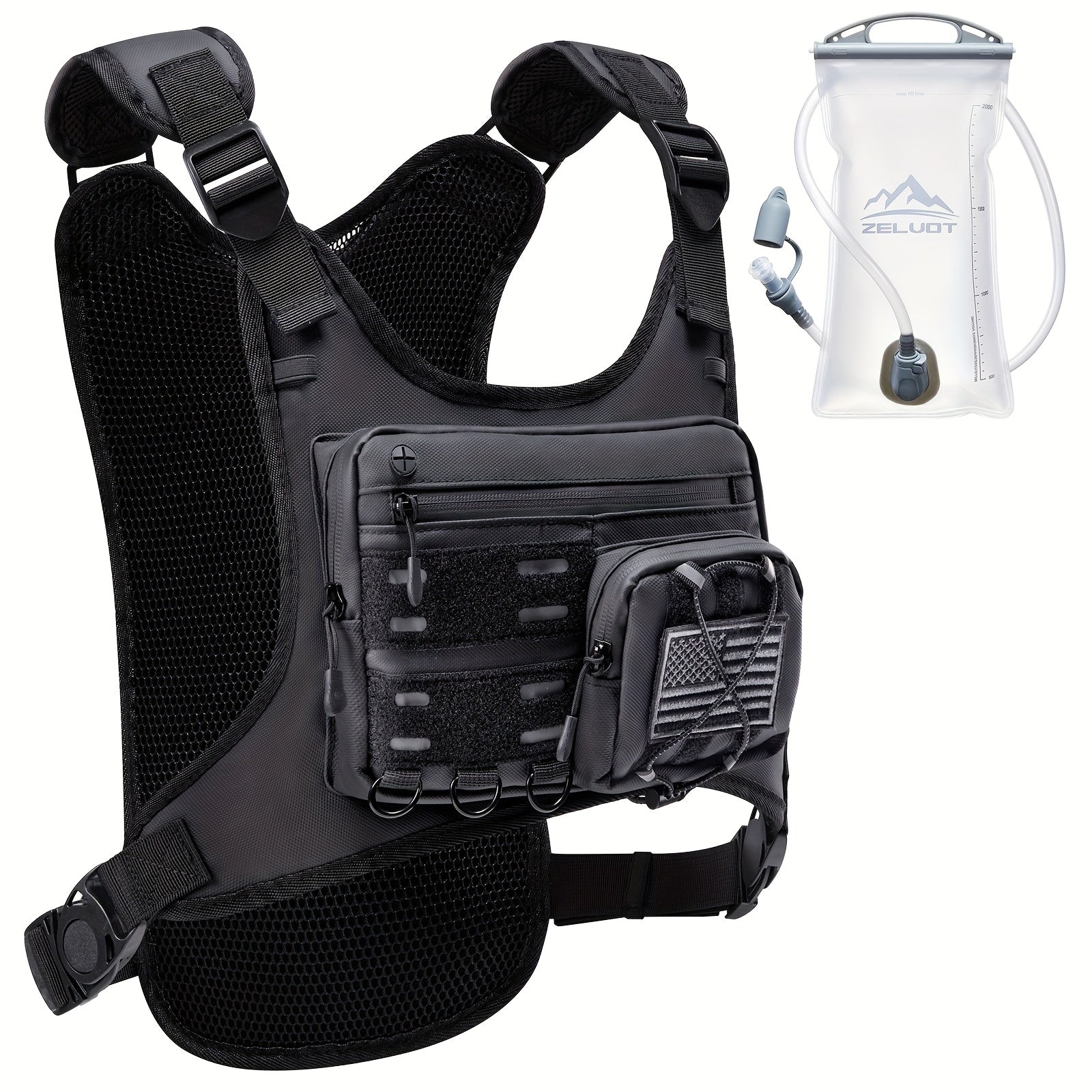Running Hydration Vest with 3L Water Bladder – Lightweight Adjustable Chest Pack, Reflective Gear Holder for Men & Women, Trail Running, Hiking & Marathon, 7 Colors