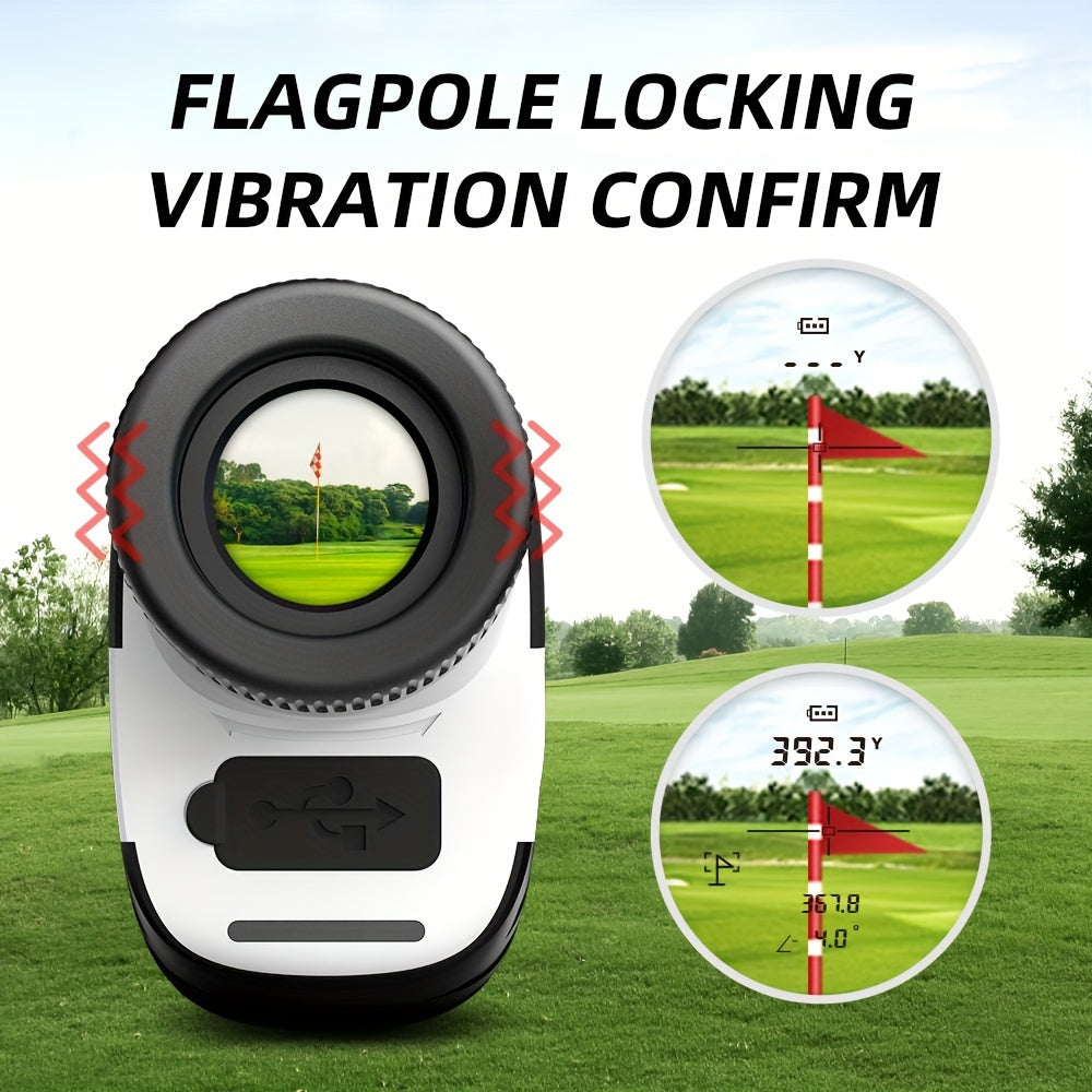 Golf Laser Rangefinder 1050 Yards with Slope Switch Flag Lock & Vibration Alert Cart Magnet Mount USB Rechargeable – Mini Portable Tournament-Legal Distance Meter for Men Women Golfers