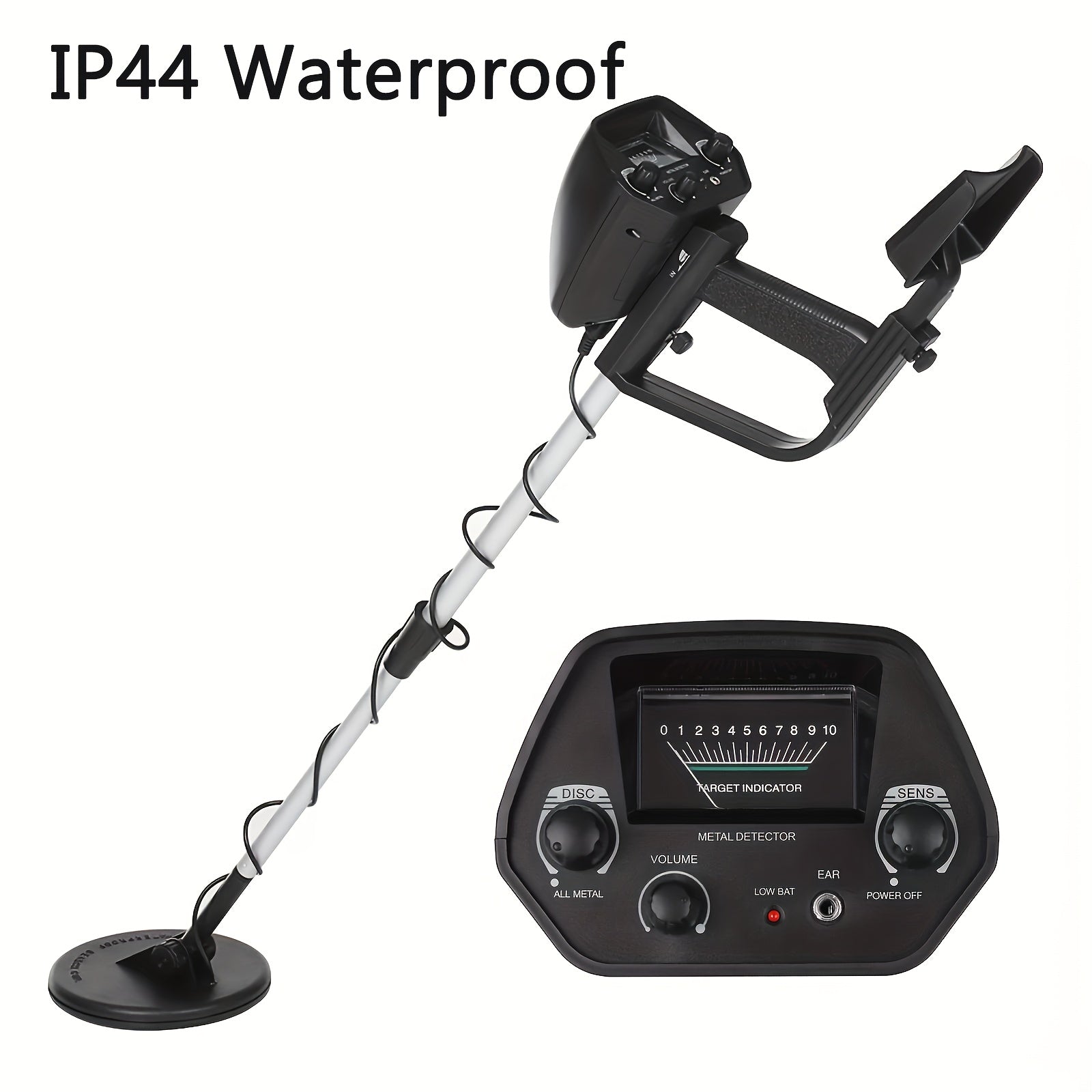 Metal Detector for Adults Kids - LCD Deep Search Waterproof Coil Treasure Hunter, High Sensitivity Gold Coin Jewelry Finder, Adjustable Stem, Beginner & Pro
