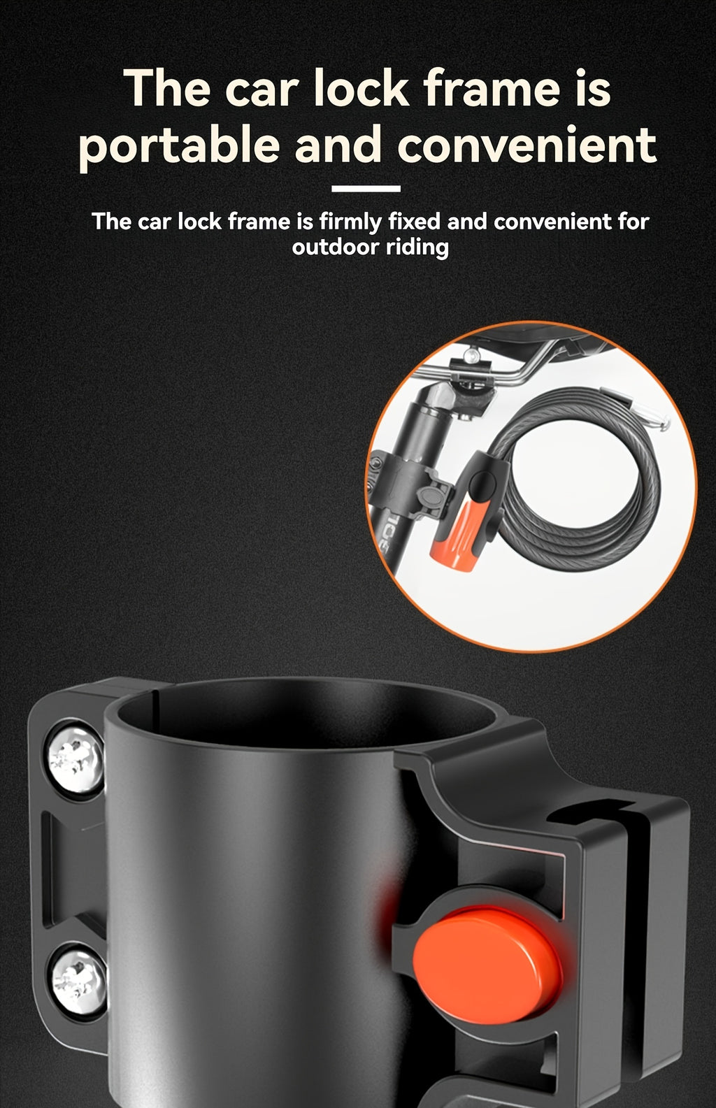 Bicycle Cable Lock 12mm Thick 49-Inch Heavy-Duty Anti-Theft Bike Lock with Keys Waterproof Mounting Bracket for Mountain Road Electric Bikes Black