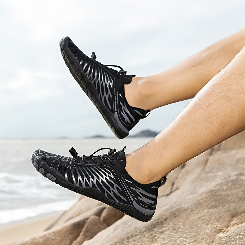 Quick-Dry Water Shoes for Women & Men – Lightweight Non-Slip Aqua Shoes for Beach Swimming Yoga Wading Kayaking, Soft Slip-On Athletic Footwear, Pink Black White, Sizes US 6-10.5