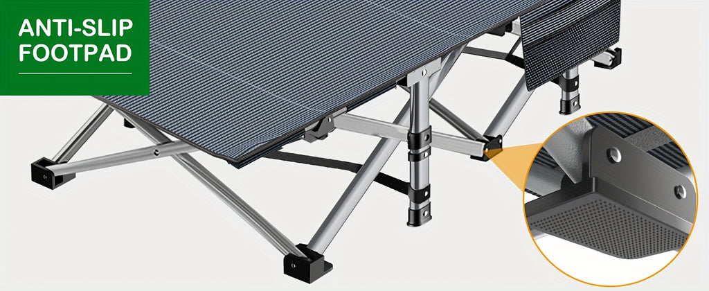 Folding Camping Cot with Mattress 75 Inch Heavy Duty – Portable Sleeping Cot with Carry Bag for Adults, Camping, Hunting, Travel & Guest Bed Indoor Outdoor