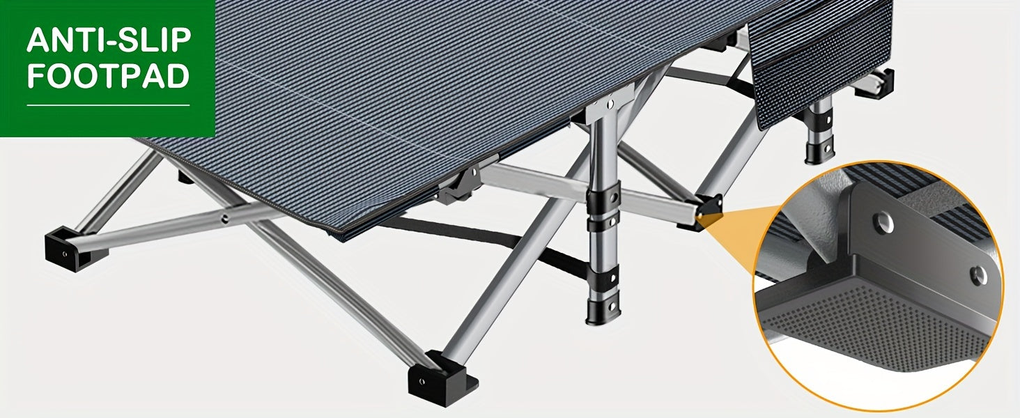 Folding Camping Cot with Mattress 75 Inch Heavy Duty – Portable Sleeping Cot with Carry Bag for Adults, Camping, Hunting, Travel & Guest Bed Indoor Outdoor