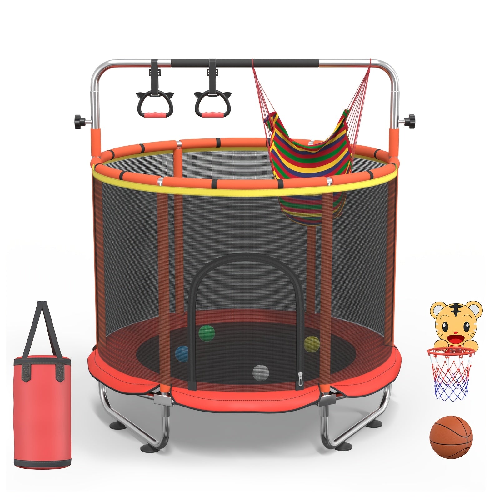 Leisure Sports Trampoline for Kids Adults Outdoor Backyard Fitness Fun Exercise Jumping Trampoline Multiple Colors Home Gym Cardio Workout