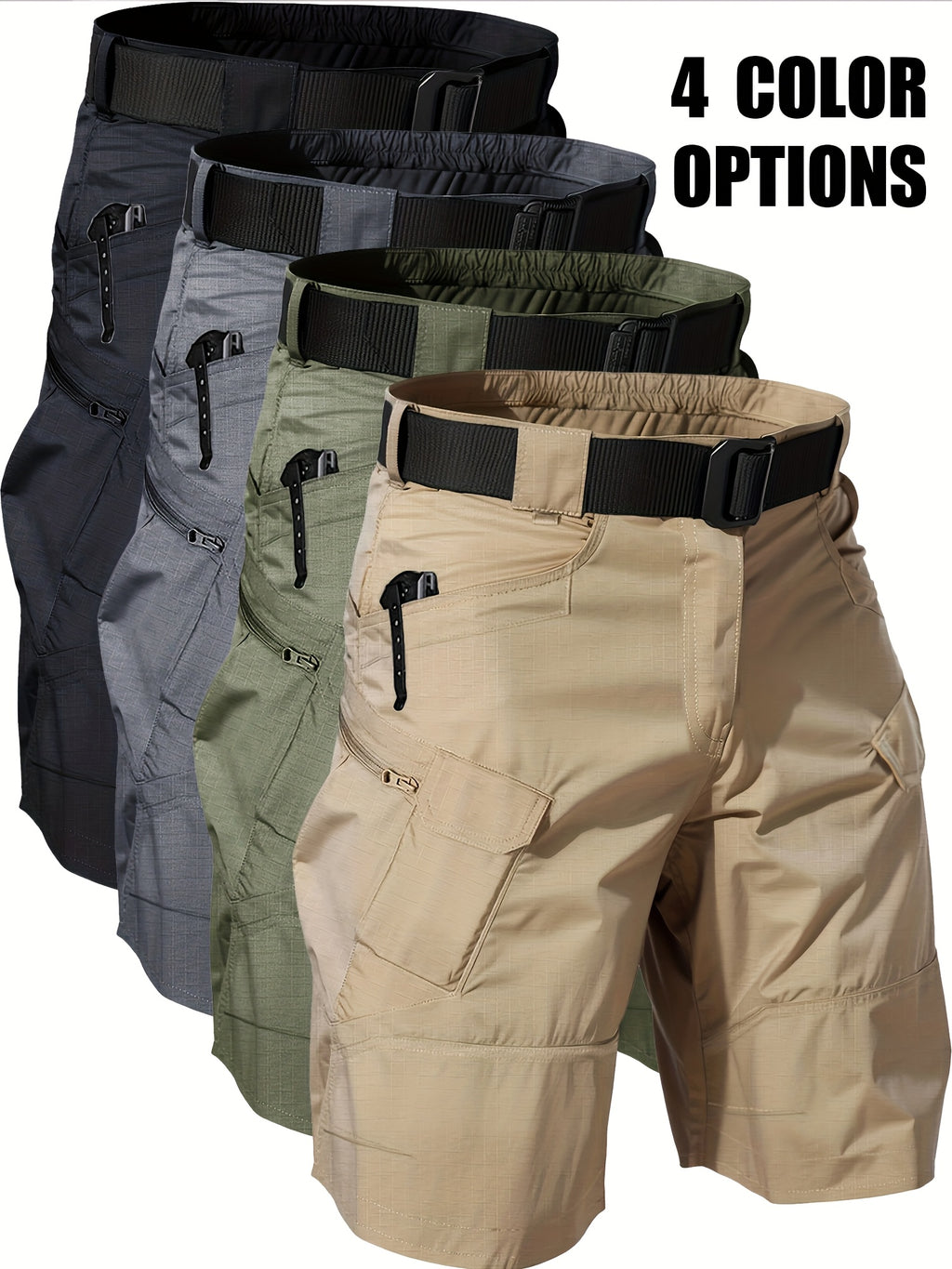 Men's Cargo Shorts Breathable Quick Dry Tactical Work Shorts Multi-Pocket S-XXXL – Outdoor Hiking Fishing Camping Military Style Shorts for Men Black Khaki Grey Green