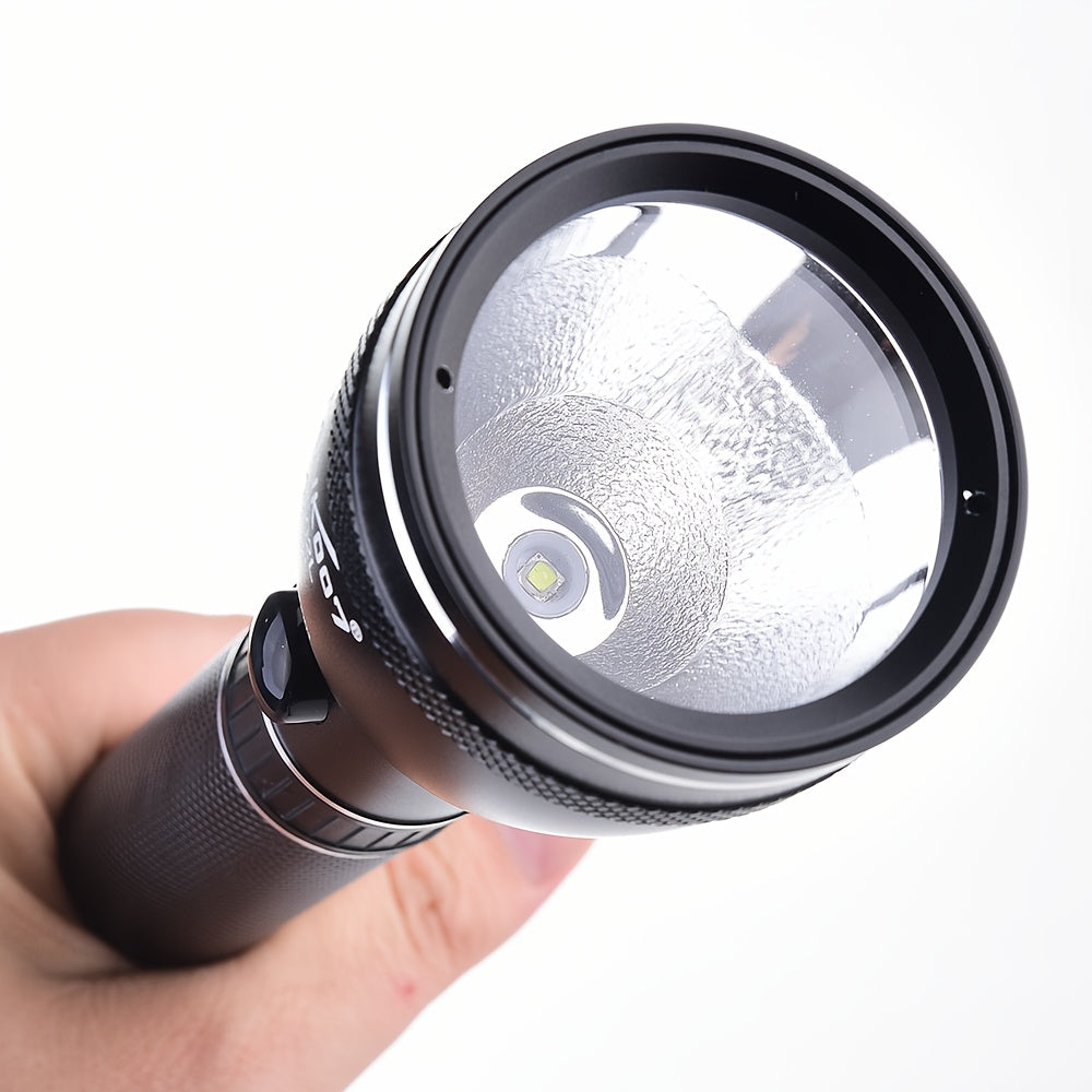 Outdoor Patrol Flashlight Rechargeable – 4000mAh Battery, 3 Adjustable Modes, High Lumen LED, Durable Tactical Torch for Camping, Hiking, Security & Emergency Use