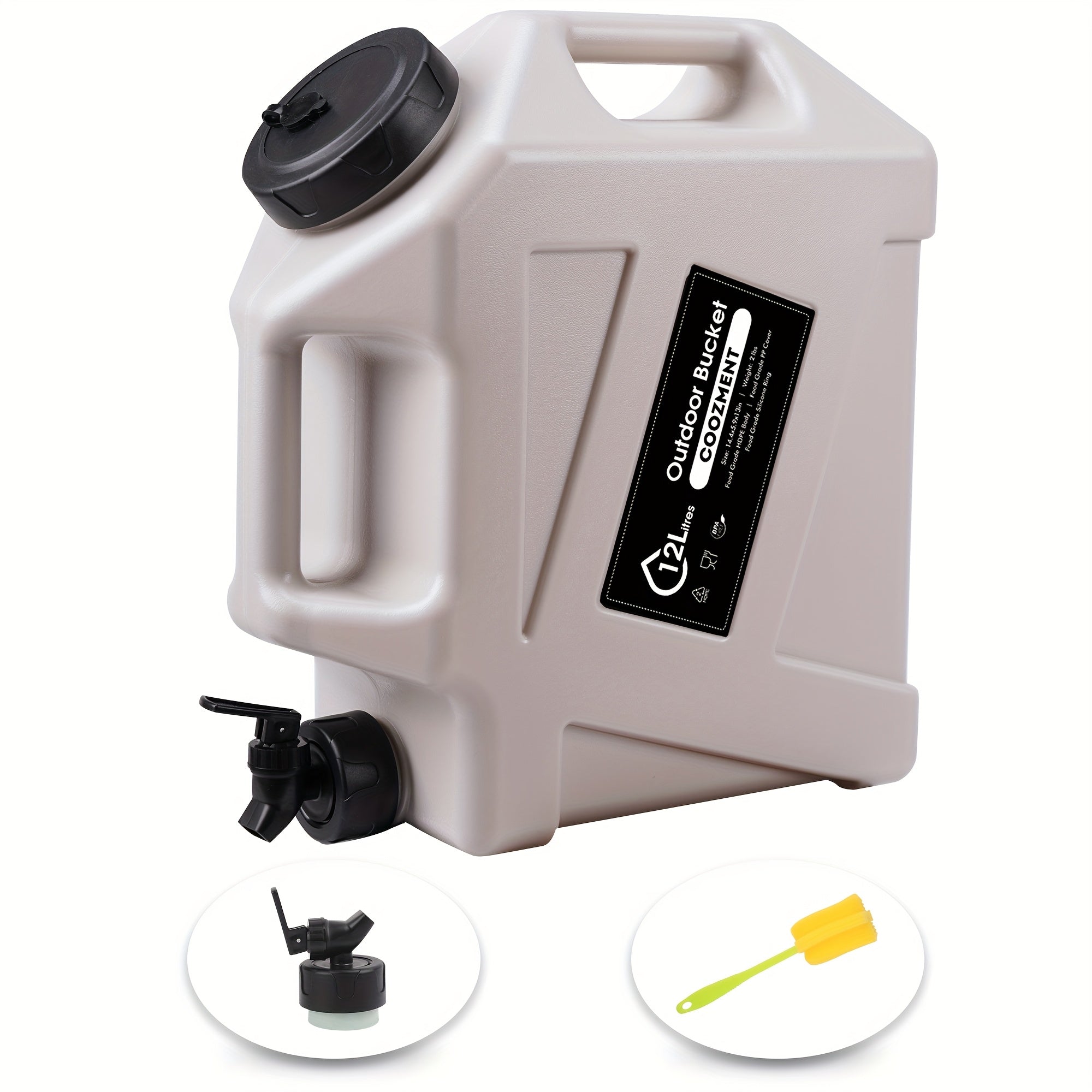 Water Jug with Spigot & 2 Handles – BPA Free PVC Water Container 2.6 to 5 Gal for Camping, RV, Hiking & Outdoor Water Storage, Multiple Colors & Sizes