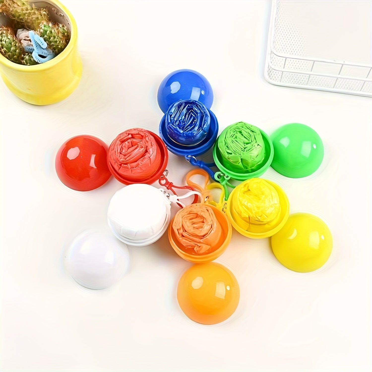 3-Pack Emergency Waterproof Raincoat with Keychain – Disposable Poncho for Camping Hiking Outdoor Sports Amusement Parks Adults Mixed Colors
