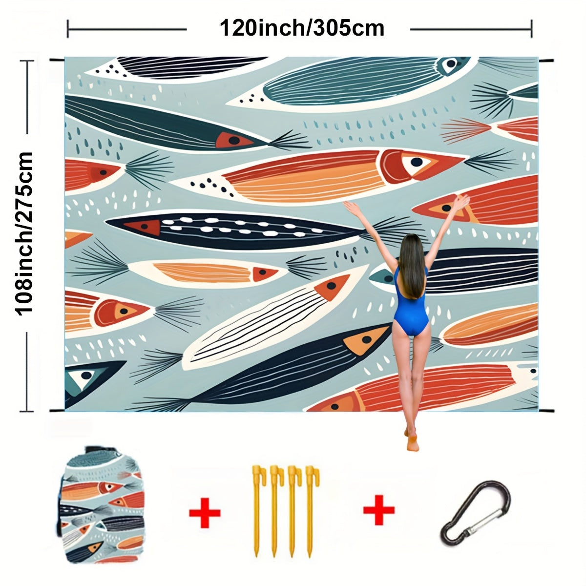 Sand-Free Beach Blanket Oversized – Quick-Dry Lightweight Sandproof Mat for Beach, Camping, Picnic & Travel | Fits 2–10 Adults | Multiple Styles & Sizes
