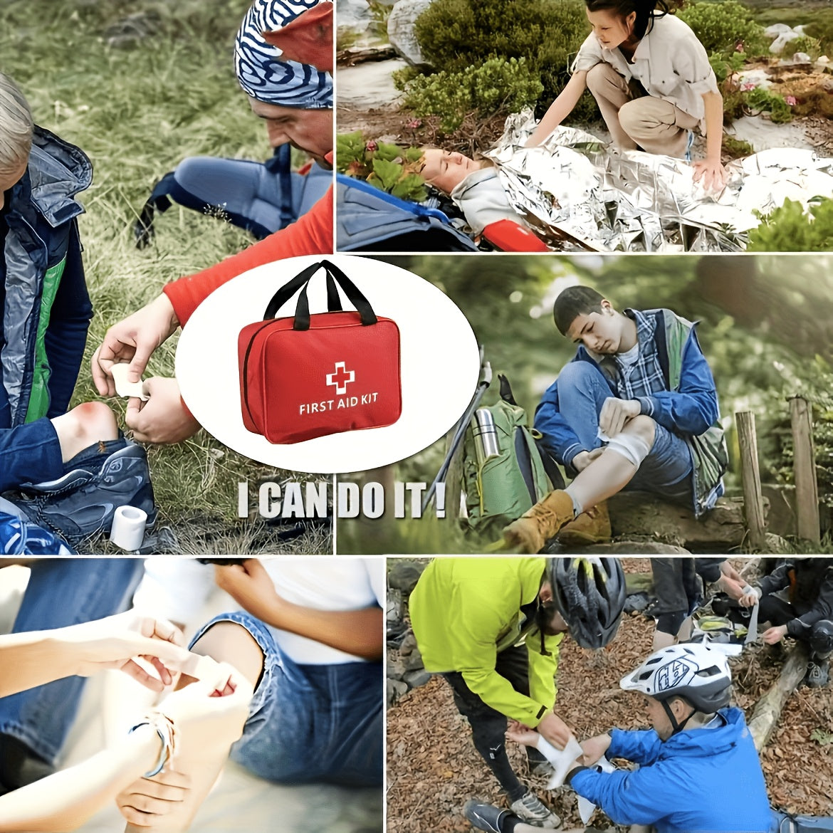 152 Piece First Aid Kit Waterproof Compact Trauma Medical Kit for Emergencies Home Office Car Travel Camping Hiking Boating Outdoor Survival