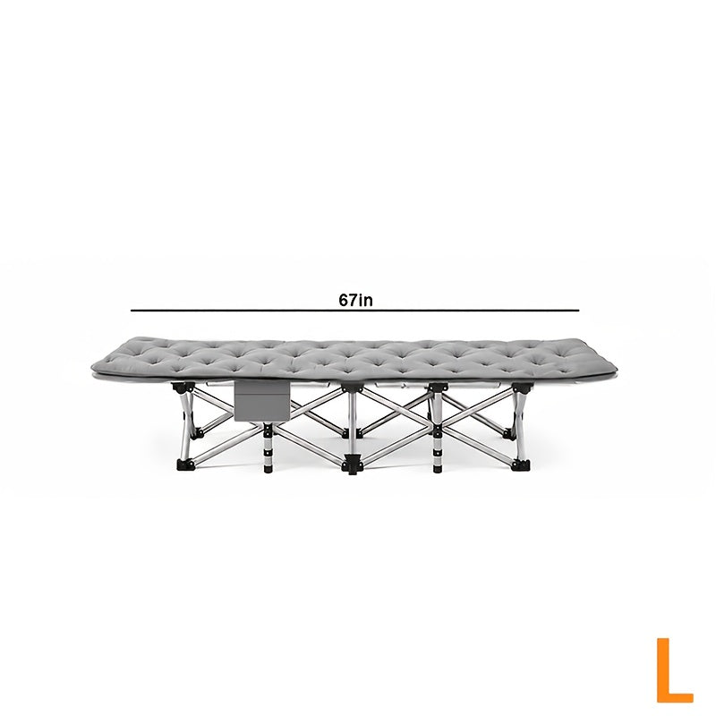 Folding Camping Cot with Mattress Heavy Duty 500/600/700 LBS – Portable Sleeping Bed for Adults, Tent Camping, Outdoor Use, Includes Carrying Bag, Black/Grey