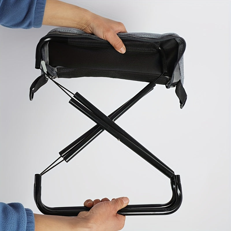 Portable Folding Camping Chair with Backpack Straps – Lightweight Alloy Frame, Mesh Storage Bag, Compact Foldable Seat for Camping Fishing Picnic Hiking