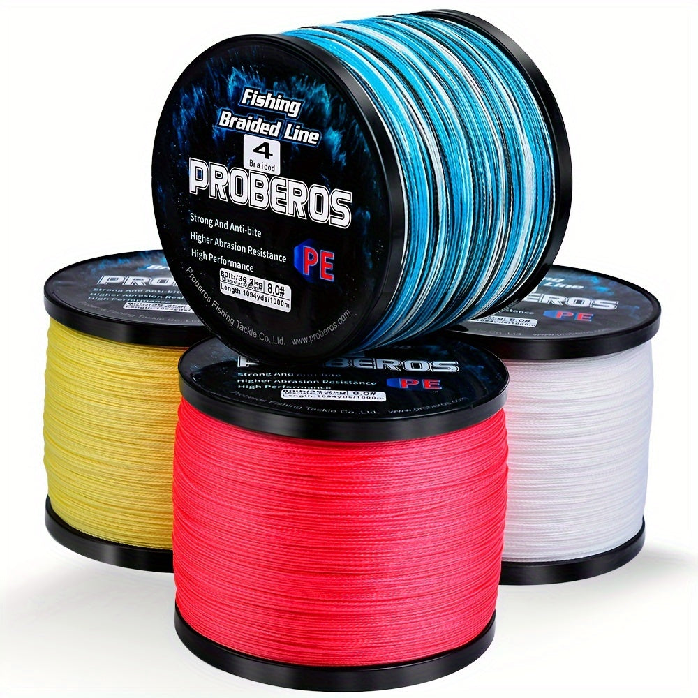 Braided Fishing Line 4 Strand 1094 Yards Abrasion Resistant Zero Stretch Super Strong 6LB-80LB Test Freshwater Saltwater Fishing Line Gray Green Blue Camouflage Green Camouflage