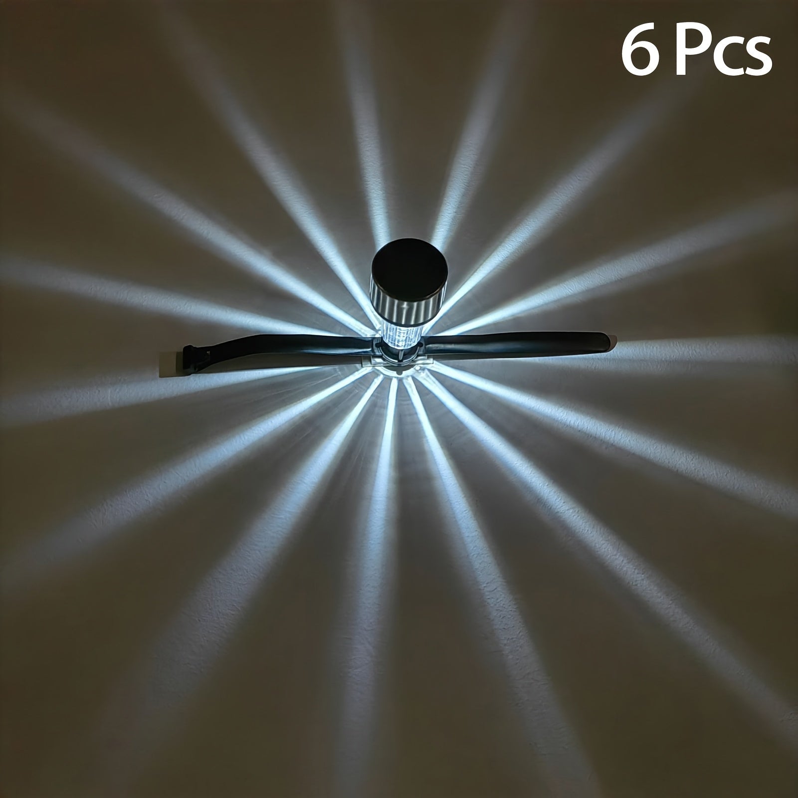 Solar Swimming Pool Lights 6-Pack - Dimmable LED Warm & White Light, Reinforced Straps for Above-Ground Pools, Outdoor Garden Wall Decoration, High-Efficiency Solar Powered