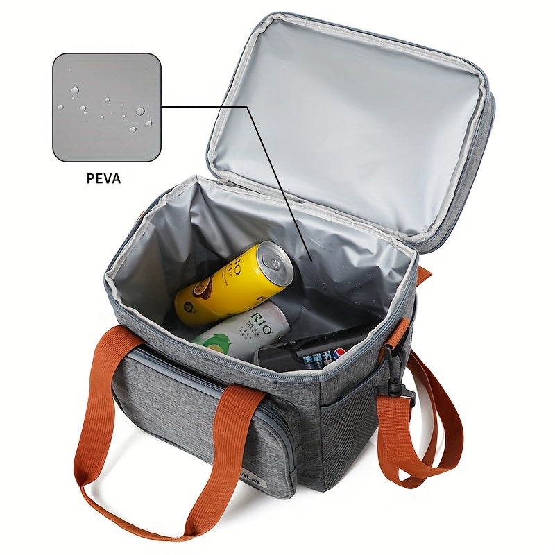 Insulated Lunch Bag Large Capacity Cooler Bag - Oxford Cloth Crossbody & Handheld Lunch Box for Outdoor Picnic, Camping & Work - Leakproof Food Storage Bag for Men Women Kids