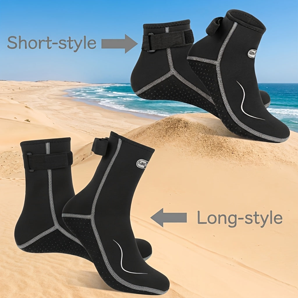 3mm Neoprene Diving Socks High Low Cut Wetsuit Socks for Men Women – Snorkeling Paddle Board Kayaking Beach Water Sports S-XXL