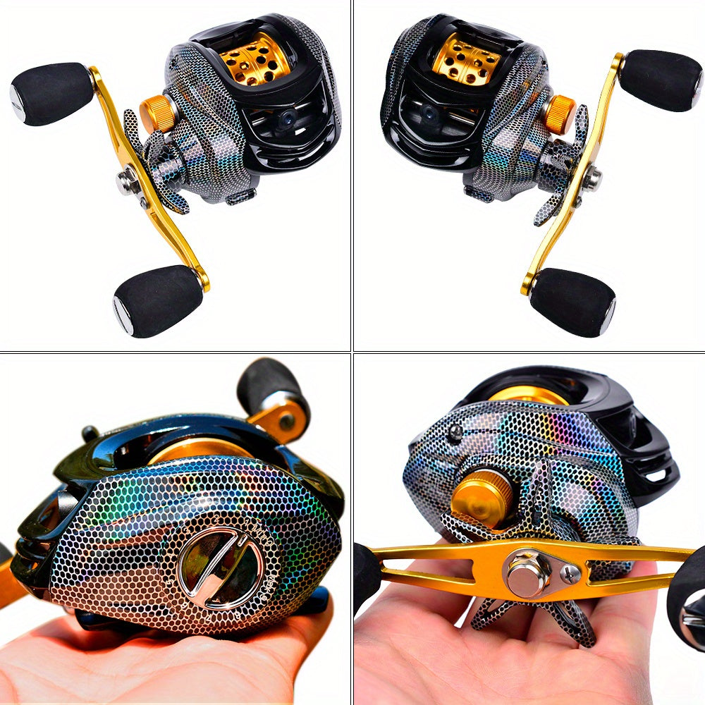 Ambidextrous Baitcasting Fishing Reel Left Right Hand – Aluminum Alloy High-Performance Bearings for Freshwater Saltwater Bass Fishing Men Women