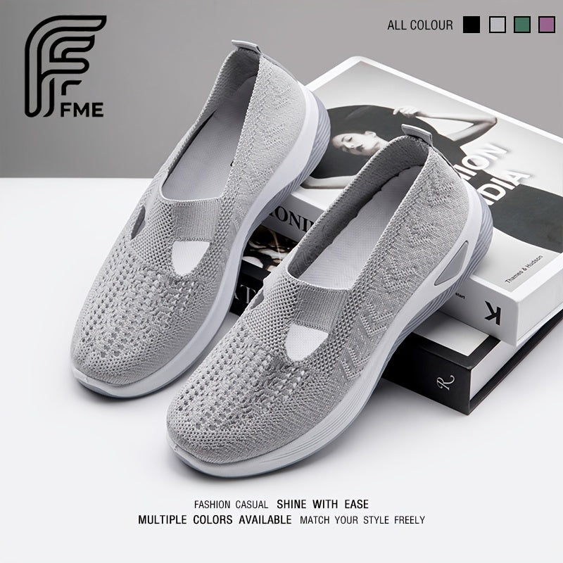 Women's Orthopedic Knitted Breathable Slip-On Shoes Arch Support – Walking Running Casual Sneakers 12 Colors US 2.5-10.5
