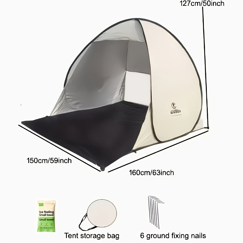 Pop Up Camping Tent 2-3 Person Instant Setup – Portable Sun Shade Shelter with Storage Bag, Foldable Outdoor Canopy for Camping Backyard Garden Beach Hiking Leisure