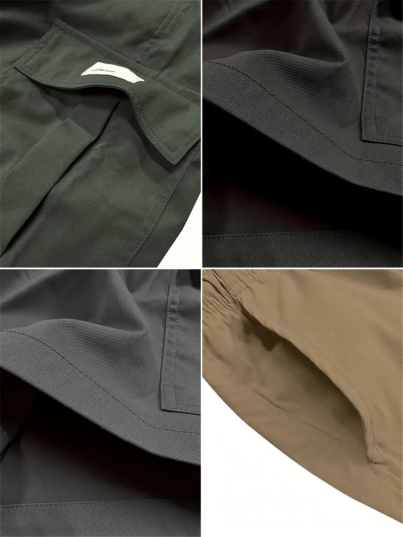 Men's Loose Fit Workwear Shorts 4pcs 5-Pocket Large Pocket Casual Athletic Gym Basketball Outdoor Summer Training Pants S-XXXL