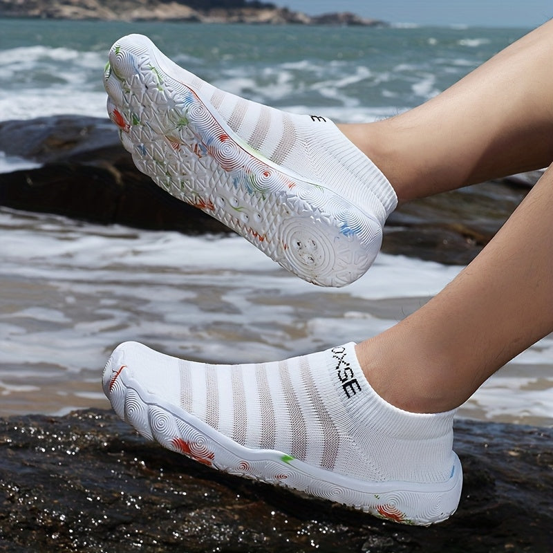 Women's Lightweight Water Shoes Breathable Outdoor Hiking Beach River Wading - TPR Sole Ergonomic Design All Season Footwear - White Black Yellow Red US 5 to 13