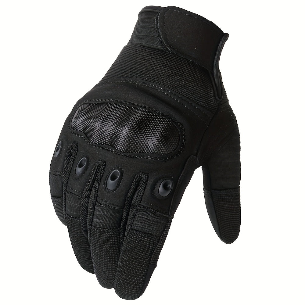 Men's Tactical Winter Gloves Touchscreen Compatible – Warm All-Finger Design, Adjustable Wrist Closure for Hiking, Cycling & Cold Weather Outdoor Activities