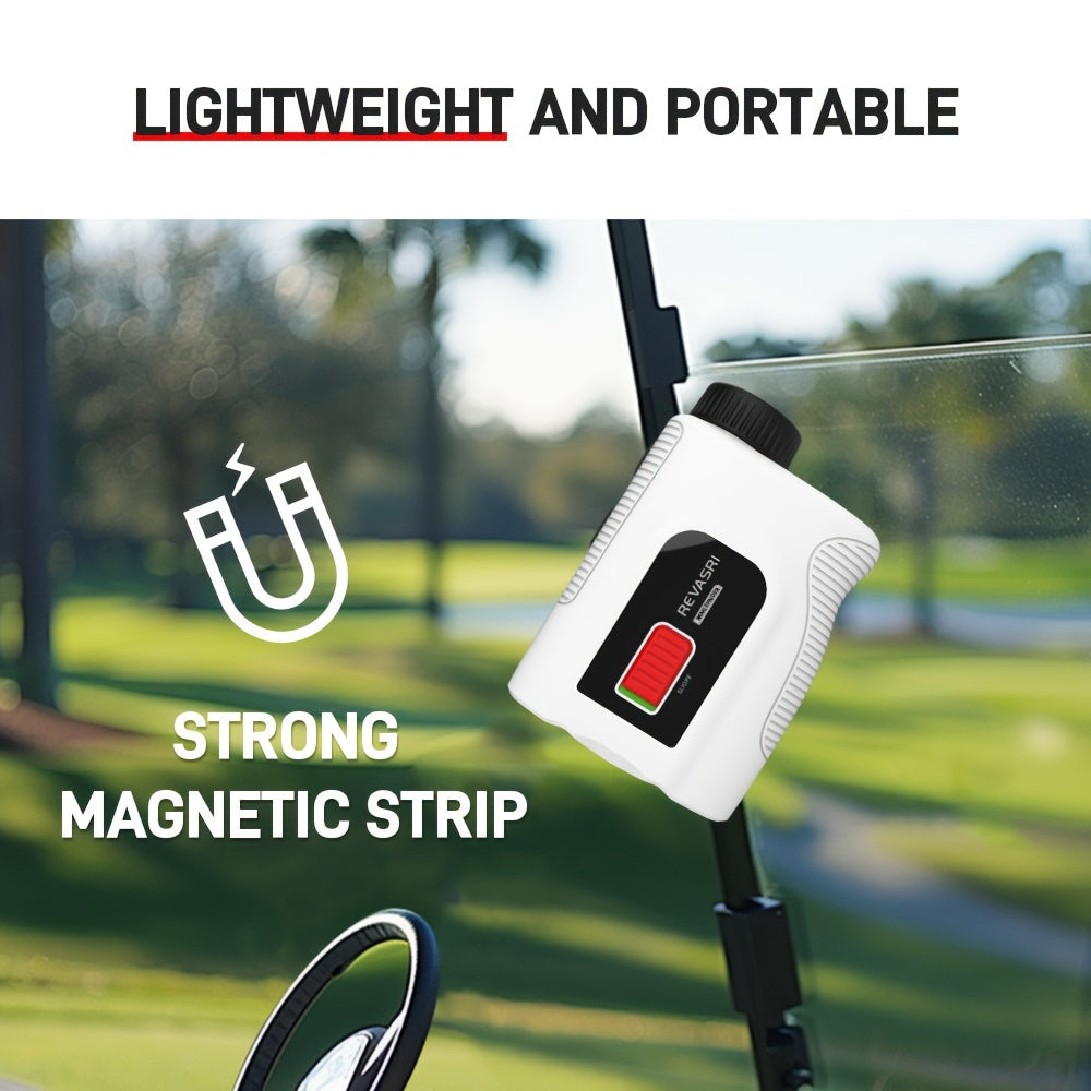 Golf Rangefinder 1000 Yard Laser with Slope Switch Magnetic Strip Flag Lock Vibration – 6x Magnification Rechargeable for Golfers Tournament Legal