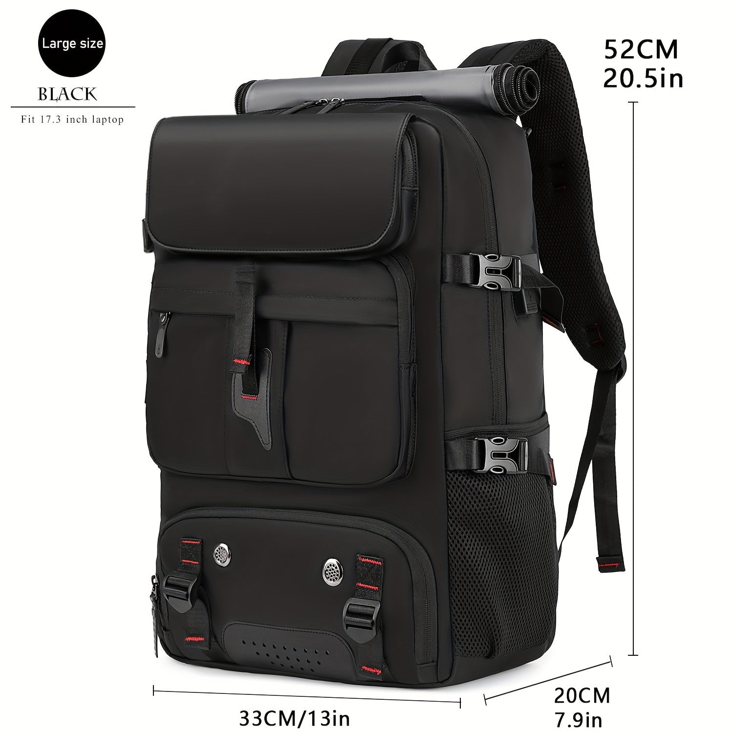 Large Capacity Laptop Backpack with Shoe Compartment – 31-35L Travel Backpack for Men & Women, USB Charging Port, Business, College & Weekend Trips