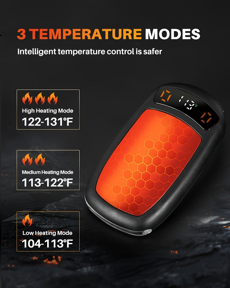 2-Pack Rechargeable Hand Warmers with COB Light & Magnetic Base - 12 Hours Warmth Electric Portable Hand Warmer with High Lumen Flashlight for Camping, Hiking, Winter Outdoor Use - Christmas Gift for Women Men