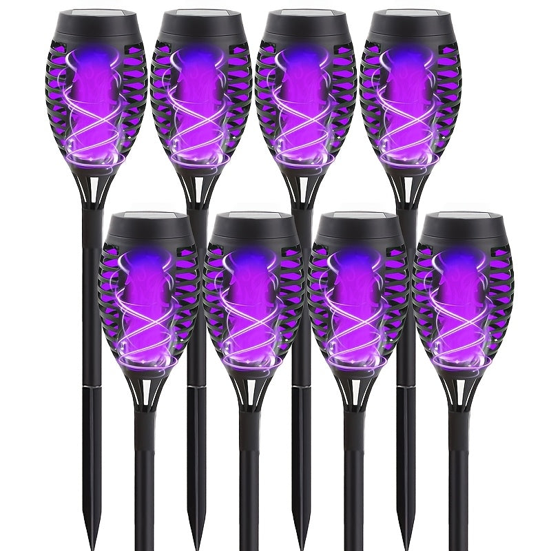 Solar Torch Lights Outdoor Flame Effect LED Garden Yard Decor Waterproof IP55 Warm White Colored 2 8 10 20 Pack